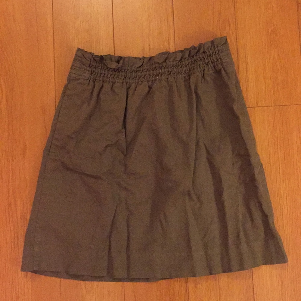 J Crew olive skirt